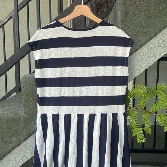 Boden British Striped Cotton Midii Dress Nautical Sailor Jersey Dress Sz 12 - Picture 6 of 6